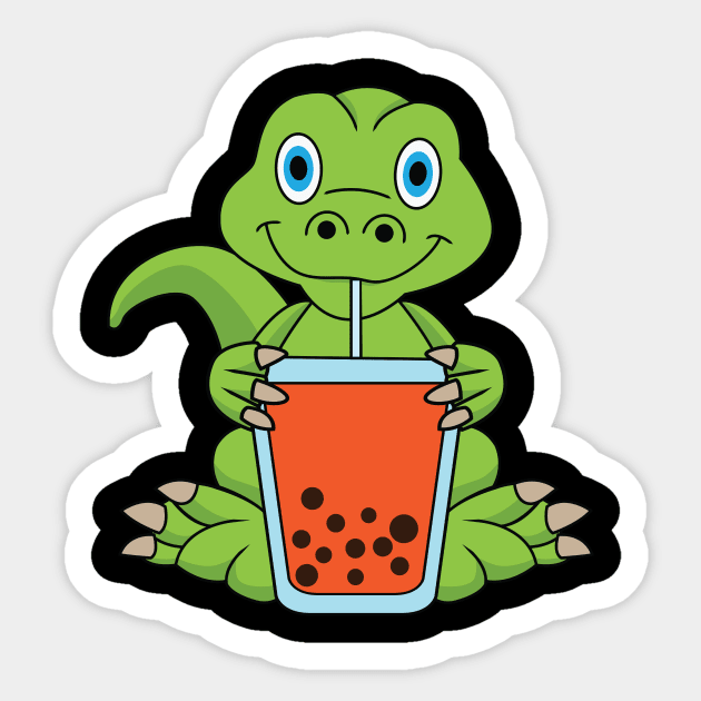 Dino Boba Sticker by RockyDesigns